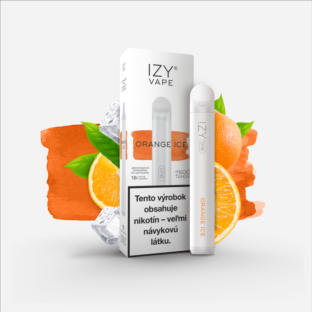 IZY VAPE ONE 600 ťahov Orange Ice 18mg biela 5ks – IzyVape