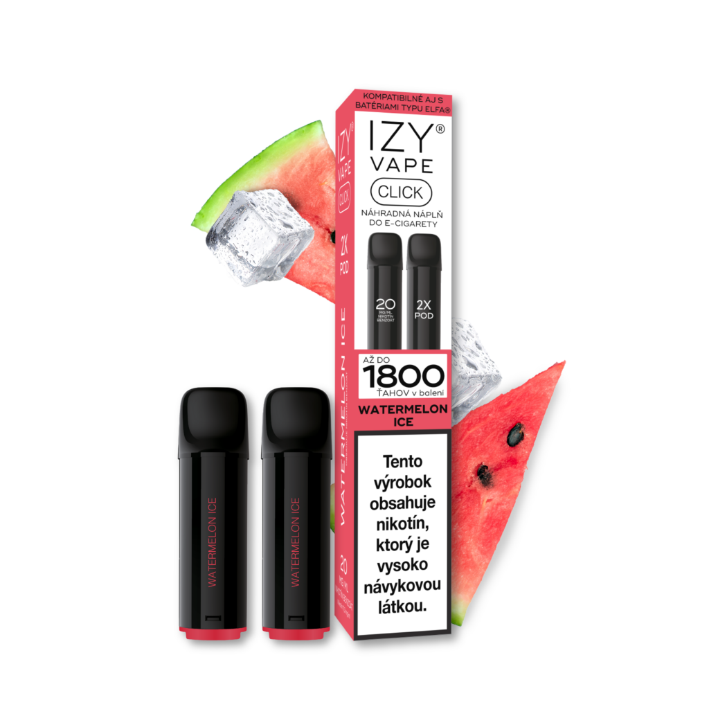 E-shop IZY VAPE IZY CLICK 2x2ml Watermelon ICE 20mg Black 1bal