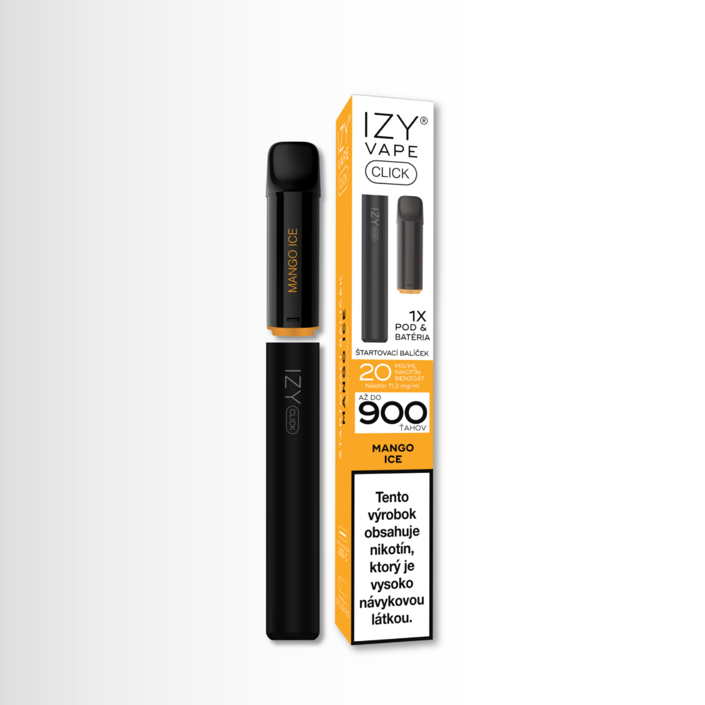 E-shop IZY VAPE IZY CLICK 2ml Starter Kit Mango Ice 20mg Black 1bal